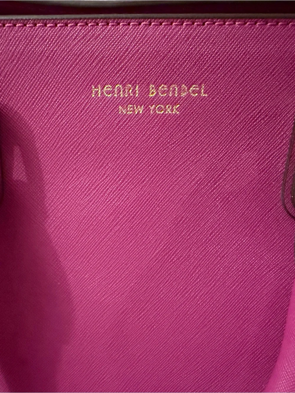 henri bendel Bright Fuchsia Satchel with Jeweled Charm